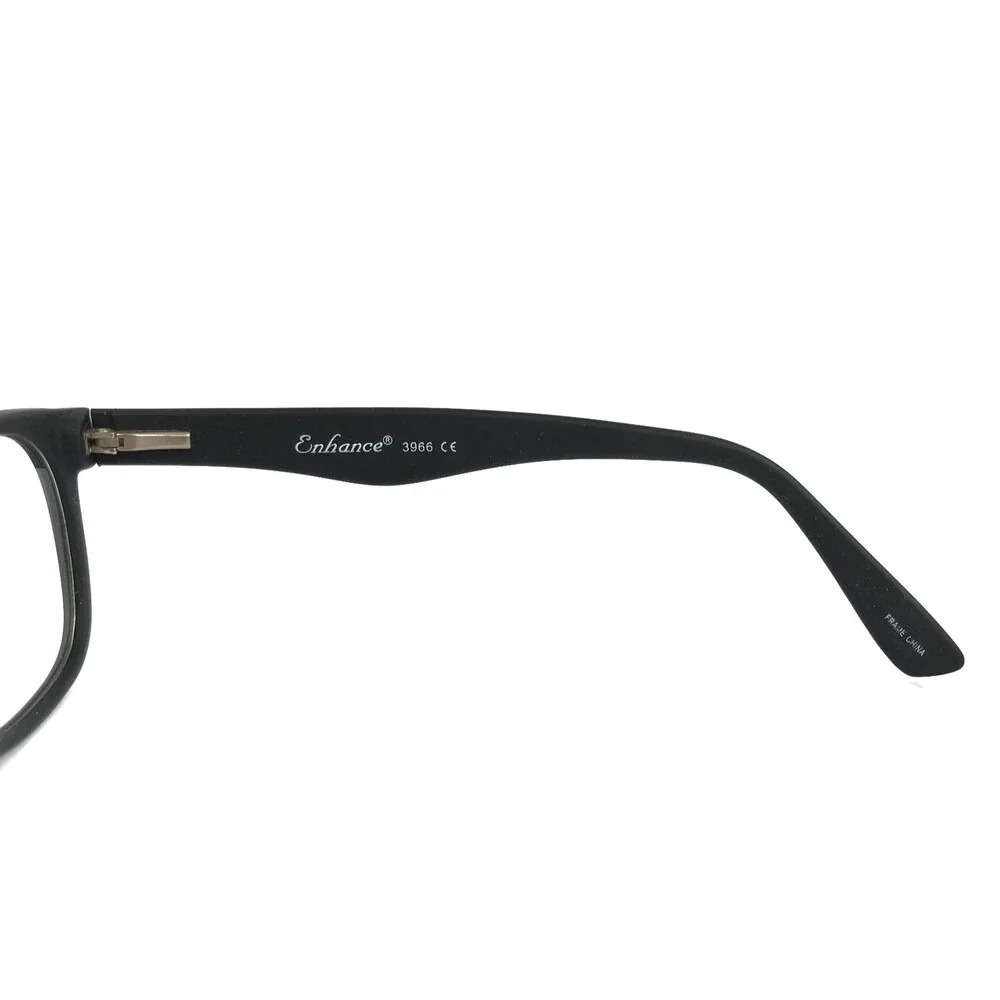 Enhance Eyeglasses Frames 3966 MATT BLACK Matte Black Rectangle 52-18-145